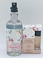 Bath & Body Works Rose Tangerine Tea Essential Oil Mist & Roll On Set New