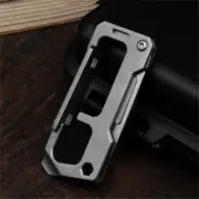 Titanium Carabiner Keychain Clip With Folding Knife Edc Outdoor Multi Tools Gift