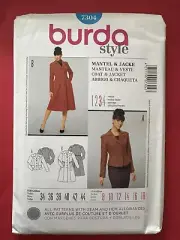 Burda 7304 Misses Coat Jacket Sewing Pattern 8-18 UNCUT