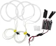 ULTECHNOVO 4pcs Angel Eyes Car Lights E46 3w Headlight Bulbs Ring 6000-7500k Daytime Running Light