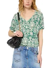 Gerard Darel Graciella Linen and Cotton Tee
