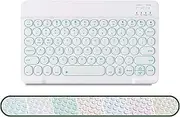 Backlit Bluetooth Keyboard, Portable Slim Wireless Keyboard with 7-Color Backlit, Rechargeable Bluetooth Keyboard Compatible with iOS, Android, Windows System