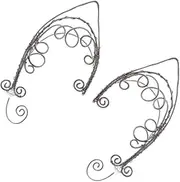 [VALICLUD] Lightweight and Comfortable Vintage Ear Cuffs Hooks 2pcs Handmade Clip-on Earrings for Women Stylish Fashion Accessory