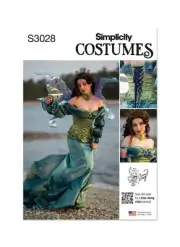 Simplicity 3028 Water Fairy Fantasy Costume Sewing Pattern Sizes 16-24 NEW!