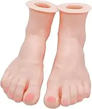Silicone Foot Model Female Mannequin Feet Display Photography Prop Sandals Shoes Sock Display Manicure Tool for Home Retail