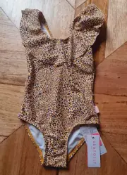 Seafolly - Girls Spirit Animal Leopard One Piece - Size 4 RRP $59.95 Bathers