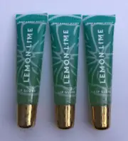 LOT OF 3 NEW BATH & BODY WORKS LEMON LIME LIP GLOSS SHINE BALM STICK