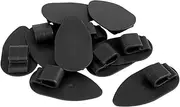 X AUTOHAUX Universal Car Floor Mat Clips Fixing Grips Anti Slip Buckle Black 28x56mm 10 pcs