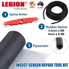 Spline Roller Insect Window Fly Screen Net Mesh Flyscreen Rubber Spline Tool Kit