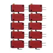 10Pack Red New 3 Pin Microswitch Push Button For Arcade Mame Jamma Games I