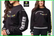 ZUMBA Lover Logo Sweatshirt Top PullOver Embroidered Happiness n Motion ElliteZW