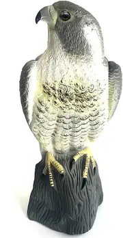 Bird Scarecrow Fake Horned Hawk Decoy,Bird Repellent Garden Protectors, Natural Enemy Pest Deterrent Scarecrow