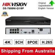 Original HIKVISION NVR 8CH 8 POE 4K H.265 firmware upgradeable DS-7608NI-Q1/8P