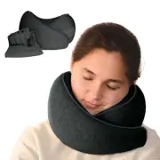 Memory Foam Travel Pillow | Provides Real Support to Head, Neck, and Chin | B...