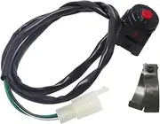 Ignition Key Switches Universal ATV Motorcycle Dual Sport Dirt Quad Start Horn Kill Off Stop Switch Button Motorbike Accessories Ignition Barrel Key Switch(Red)