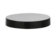 70/400 Black Straight Smooth Cap/lid (qty 24) WITH FOAM LINER