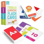 merka Large Alphabet Flash Cards for Toddlers 2-4 Years - Learn Colors Number