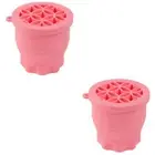 2 Count Cleaning Clear Makeup Organizer Facial Brush Cleaner