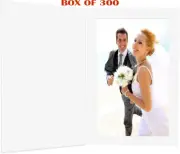 Cardboard Photo Folder for a 4x6” Photo, White (Box of 300)
