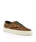 Saint Laurent Women's Venice Leopard Print Low Top Sneakers size 40.5