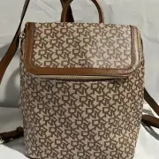 New DKNY bryant backpack logo bag purse $198 signature print