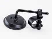 Mirror Black 7/8” Clamp On Short Stem Cafe Racer Bobber Tracker Chopper Custom