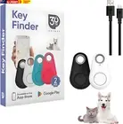 Smart Luggage Tag Key Finder Dog GPS Tracker, No Monthly Fee Bluetooth Item Find