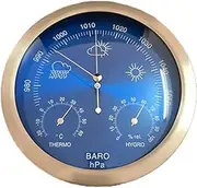 air Pressure Gauge Manometer Traditional Barometer High-Precision Barometer, 3 in 1 Temperature Humidity and Air Pressure, for Navigation, Aviation, Mountaineering, Agriculture, Household