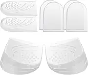 minkissy 6 Pairs Heel Inserts Reusable Height Increasing Wedge Cushions for Shoes Washable Gel Inserts with Adhesive Backing Suitable for Heels Flats Boots and Sneakers S