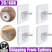 20/40PCS Shelf Support Adhesive Pegs Plastic Closet Cabinet Shelf Support Peg AU