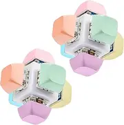 2 Pcs Decompression Toys Keyboard Fidget Toy Keyboard Cube Toy Mechanical Key Fidget Toy Keyboard Fingertip Fidget Button Stress Relief for Adult Gifts to Relief Pass Time (Classic)