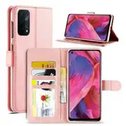 For Oppo A74 5G Case SupRShield Wallet Card Leather Flip Magnetic Stand Phone Cover (Rose Gold)