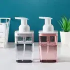 Pink/Gray Foam Pump Bottle Plastic Soap Dispenser Shower Gel