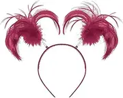 Amscan Headbopper Ponytail, Burgundy