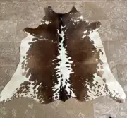 Real Cowhide Rug Hereford Brown-White Size 22 sq ft Top Quality, Large Article 8