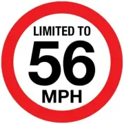 Vehicle Speed Limited to Sticker Sign vinyl for Van HGV Trailer PSV Bus Coach