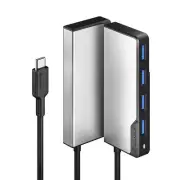 O-Alogic 4 Port USB Hub Fusion Swift 4-in-1 Hub USB-C USB 3.0 5Gbps Space Grey