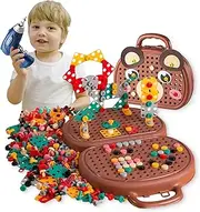ENGYAS Montessori Toys,Montessori Toys for Toddlers Babies, Montessori Busy Board ,Magic Montessori Play Toolbox with Drill,Creativity Tool Box with Drill,Montessori Tool Kit.