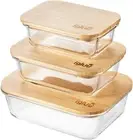 Igluu Meal Prep Glass Food Storage Containers (Set of 3), Eco-Friendly Food C...