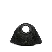 [Cult Gaia] Cult Gaia Thais Wave-textured Top-handle Tote Bag ONE SIZE BLACK