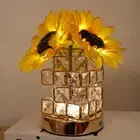 LED Crystal Table Lamp Sunflower Night Light Bonsai Flower Bedside Desk Lamp AU