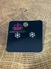 Paparazzi Christmas SNOWFLAKE ❄️ White #2 ❄️ Stud Post back Earrings