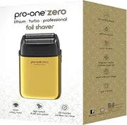 Pro-One Zero Gold Foil Shaver for Men - PRO62, Dual Hypoallergenic, Wet & Dry, Turbo Rotary, 120min Cordless, Stainless Steel, Rechargeable, Modern Style