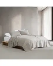 Calvin Klein Melange Flannel Cotton Quilt