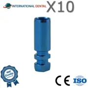 10x Dental Lab Fixture Analog Zimmer Bi0met Int Hex Ø3.5 Green TSV Compatible