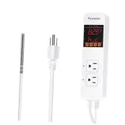 Attic Fan Thermostat Controller Temperature Switch Plug Outlet for Seedlings,