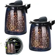Car Diffuser Vent Clip | 2pcs Solid Coffee Bean Fragrance Long Lasting Auto Air Freshener | Odour Eliminator and Scented Decoration Aromatherapy Accessory for Men and Women