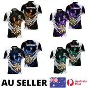 Darts Shirt Team Uniform Fire Storm Water Wind Lightning Polo - AU Stock