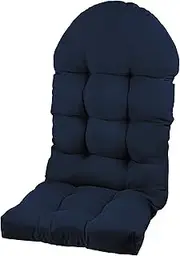 PNP HWJIAJU Adirondack Chair Cushion, Rocking Chair Cushion 44x19.4x4 inch, High Back Patio Cushions of Upper and Lower with Ties, Sunscreen and Fade-Resistant (Dark Blue, 1)