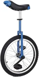 Blue 18 Inch Wheel Unicycle for Children Boys, Leakproof Butyl Tire Wheel Cycling Outdoor Sports Fitness Exercise, Load-Bearing 200 Lbs Durable TDF